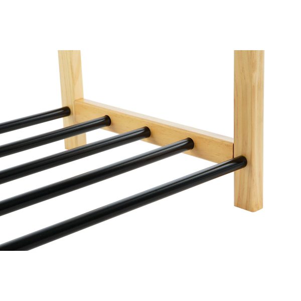 Shoe Rack Home ESPRIT Black Natural 80 x 31 x 32 cm Online Sale