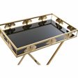 Console DKD Home Decor Golden Metal Crystal 56 x 36 x 71 cm (2 Units) For Cheap