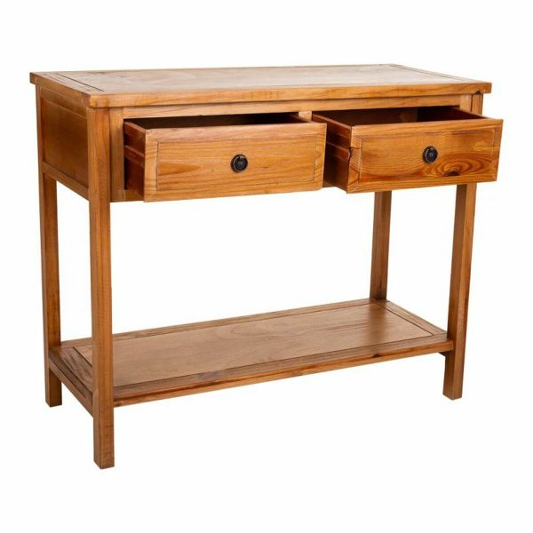 Hall Table with Drawers Alexandra House Living Brown Pine MDF Wood 78 x 41 x 95 cm Cheap