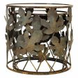 Set of 2 tables Alexandra House Living Golden Glass Iron 60 x 56 x 60 cm Online