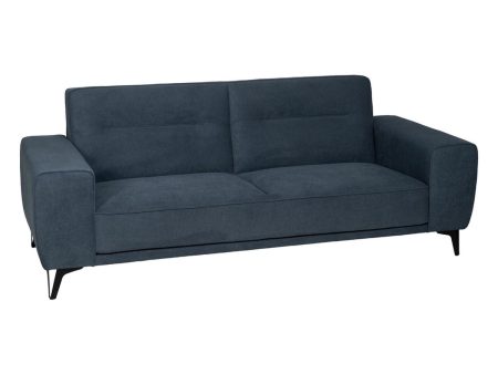 3-Seater Sofa Blue Wood 220 x 87 x 85 cm Online now