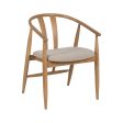 Dining Chair Beige Natural 56,5 x 57 x 76,5 cm Online Sale