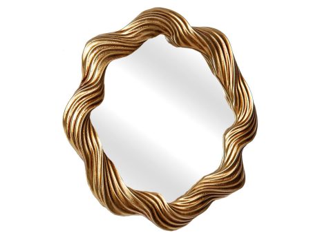 Wall mirror Romimex Golden Resin 29 x 31 x 2 cm Supply