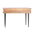 Console DKD Home Decor Natural Black Metal Mango wood Hot on Sale