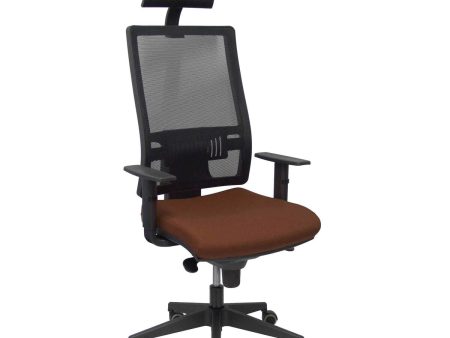 Office Chair with Headrest Horna P&C BALI463 Dark brown Fashion