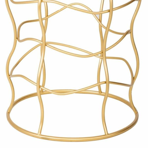 Side table Alexandra House Living Gold Metal 46 x 60 x 46 cm Discount