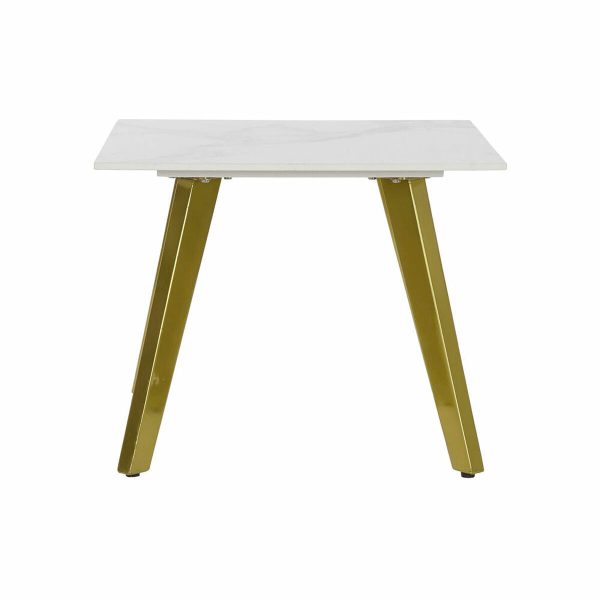 Console DKD Home Decor White Golden Metal Ceramic 60 x 60 x 48 cm Online Hot Sale