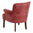 Armchair 77 x 64 x 88 cm Synthetic Fabric Wood Dark Red Online Sale