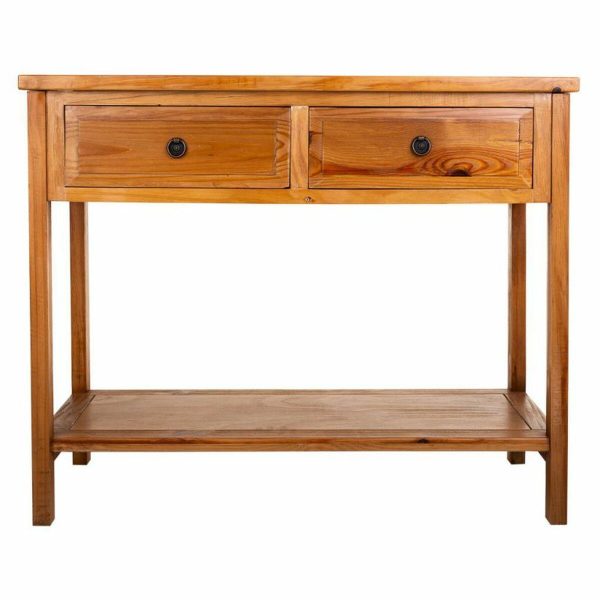 Hall Table with Drawers Alexandra House Living Brown Pine MDF Wood 78 x 41 x 95 cm Cheap