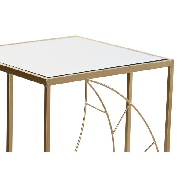 Set of 2 tables DKD Home Decor Golden 37 x 37 x 65 cm For Discount