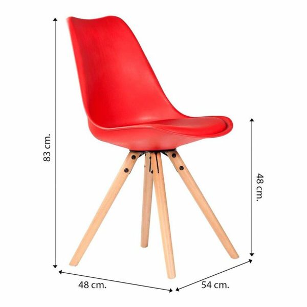 Dining Chair Alexandra House Living Red 48 x 83 x 54 cm on Sale