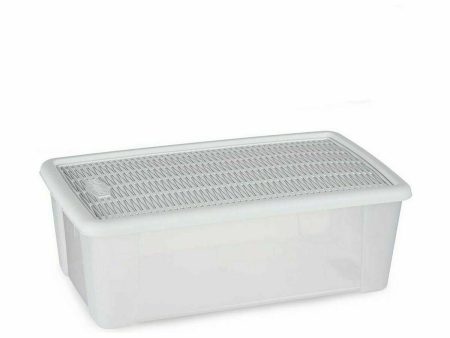 Storage Box with Lid Stefanplast Elegance White Plastic 5 L 19,5 x 11,5 x 33 cm (12 Units) Online now