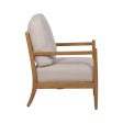 Armchair Beige Natural Rubber wood MDF Wood Foam 100 % polyester 65 x 71 x 88 cm on Sale