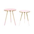 Set of 2 tables Home ESPRIT Pink Golden 41 x 41 x 51 cm Online Hot Sale