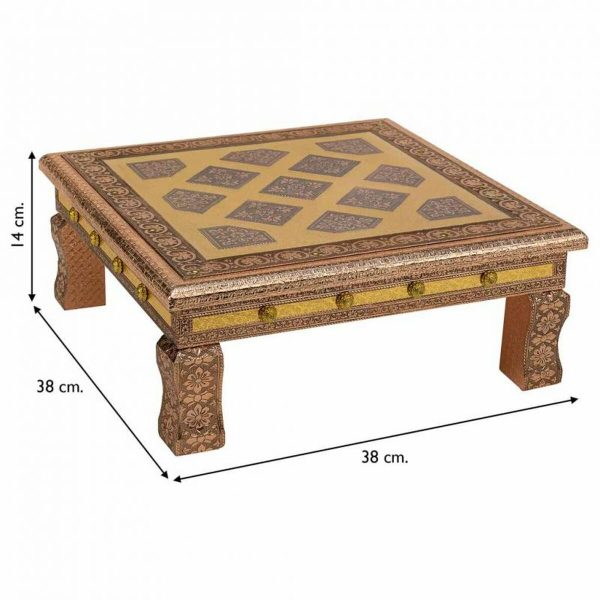 Side table Alexandra House Living Copper Aluminium MDF Wood 38 x 14 x 38 cm on Sale