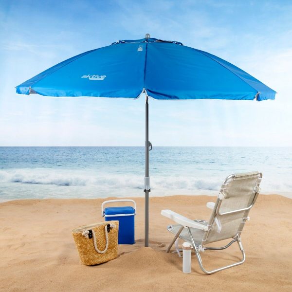 Sunshade Aktive Blue Polyester Aluminium 220 x 225 x 220 cm (6 Units) For Cheap