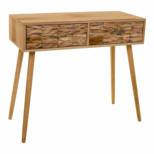 Hall Table with Drawers Alexandra House Living Natural Paolownia wood 43 x 79 x 87 cm Online Sale