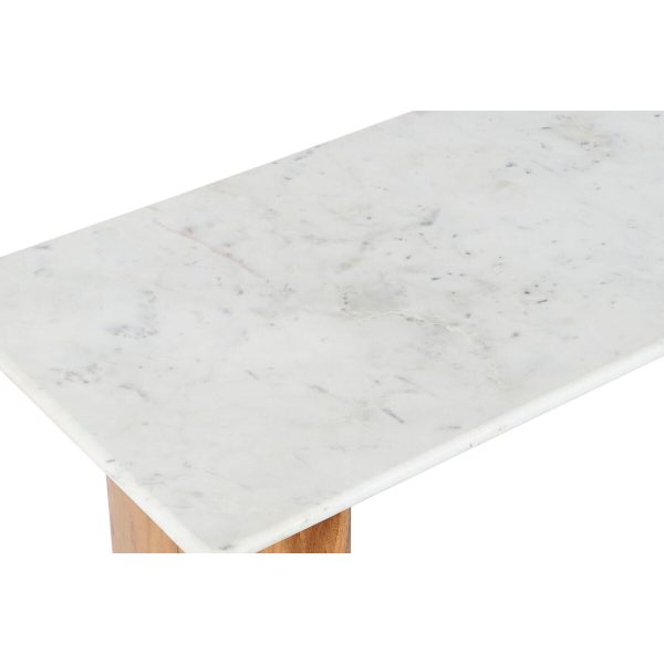 Console Home ESPRIT White Brown Marble Mango wood 120 x 38 x 77 cm For Sale