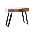 Console DKD Home Decor Metal White Mango wood 105 x 35 x 77 cm For Sale