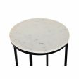 Set of 2 small tables DKD Home Decor White Black 30,5 x 30,5 x 69 cm For Cheap