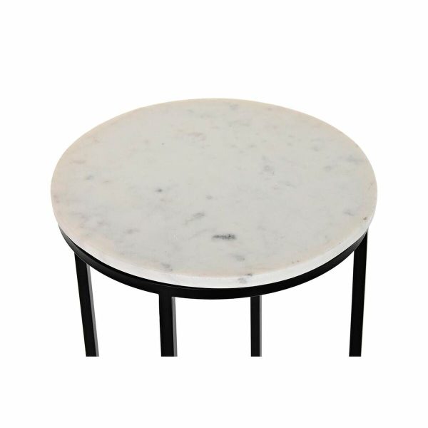 Set of 2 small tables DKD Home Decor White Black 30,5 x 30,5 x 69 cm For Cheap