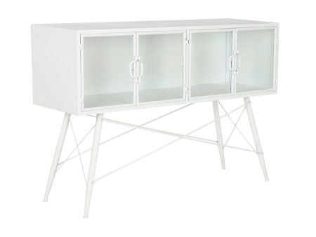 Console DKD Home Decor White Metal Crystal 120 x 35 x 80 cm Fashion