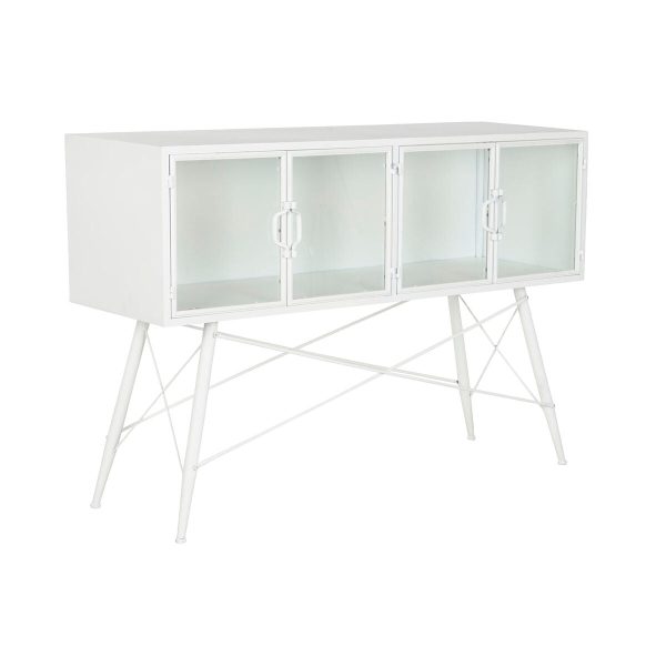 Console DKD Home Decor White Metal Crystal 120 x 35 x 80 cm Fashion