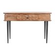 Console DKD Home Decor Natural Black Metal Mango wood Hot on Sale