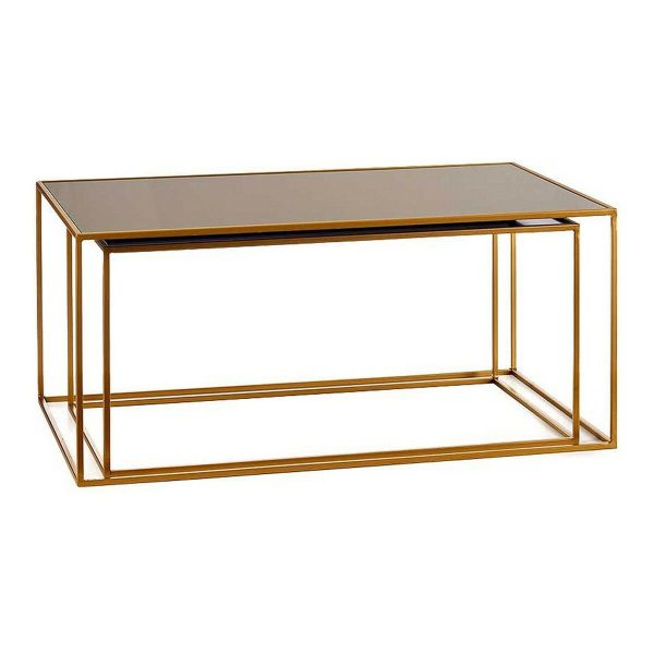 Set of 2 tables Black Golden (2 pcs) For Discount