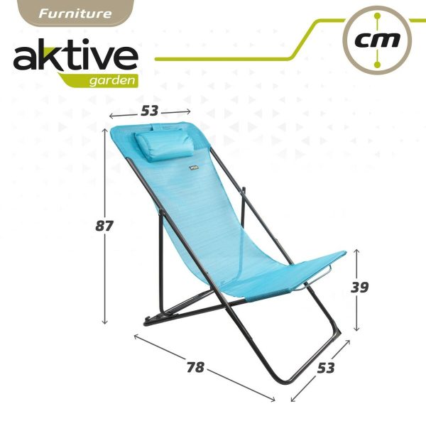 Reclining lounder Aktive Blue 53 x 87 x 78 cm (4 Units) Sale