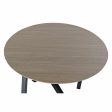 Side table DKD Home Decor 65 x 65 x 49,5 cm Black Metal Wood Light brown For Discount