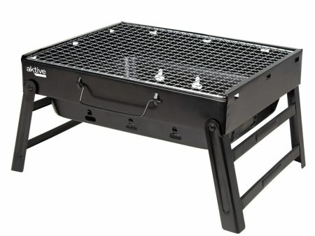 Barbecue Portable Aktive Rectangular Black Steel 40 x 20 x 28 cm Online Hot Sale