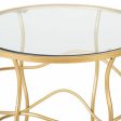 Side table Alexandra House Living Gold Metal 46 x 60 x 46 cm Discount