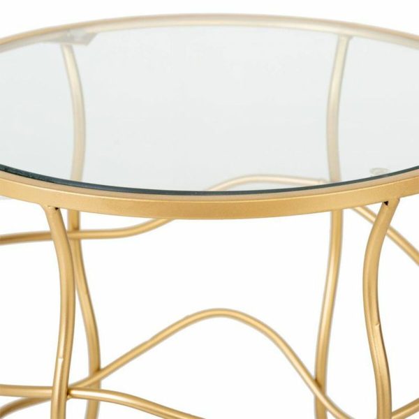 Side table Alexandra House Living Gold Metal 46 x 60 x 46 cm Discount