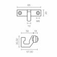 Awning hook Micel TLD11 White 65 x 57,5 x 35,5 mm Hot on Sale