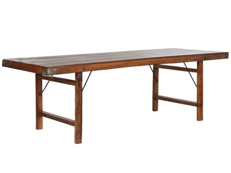 Folding Table Home ESPRIT Natural Recycled Wood 240 x 90 x 77 cm Sale