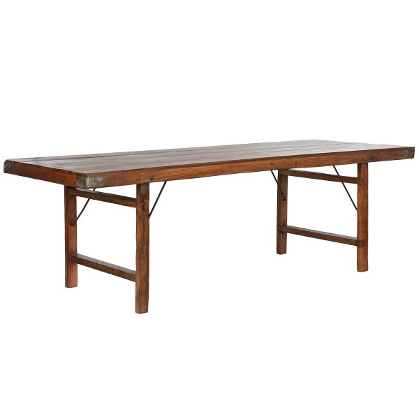 Folding Table Home ESPRIT Natural Recycled Wood 240 x 90 x 77 cm Sale