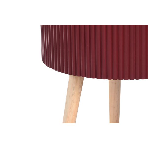 Side table DKD Home Decor 38,5 x 38,5 x 49 cm Brown Maroon MDF Wood on Sale