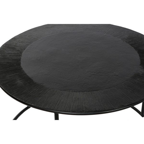 Set of 2 tables DKD Home Decor Black Metal Aluminium 76 x 76 x 44 cm For Sale