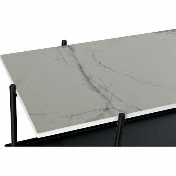 Console DKD Home Decor Black Metal White Marble Modern (120 x 40 x 80 cm) on Sale