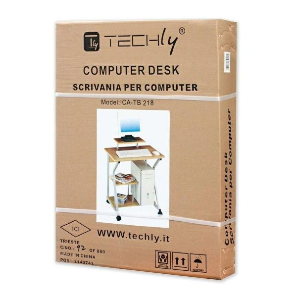 Desk Techly ICA-TB 218 Beech MDF Wood 70 X 81 X 51 cm For Cheap