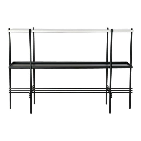 Console DKD Home Decor Black Metal White Marble Modern (120 x 40 x 80 cm) on Sale