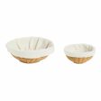 Basket set Andrea House ms73144 synthetic rattan Ø 29 x 9 cm 2 Pieces For Cheap