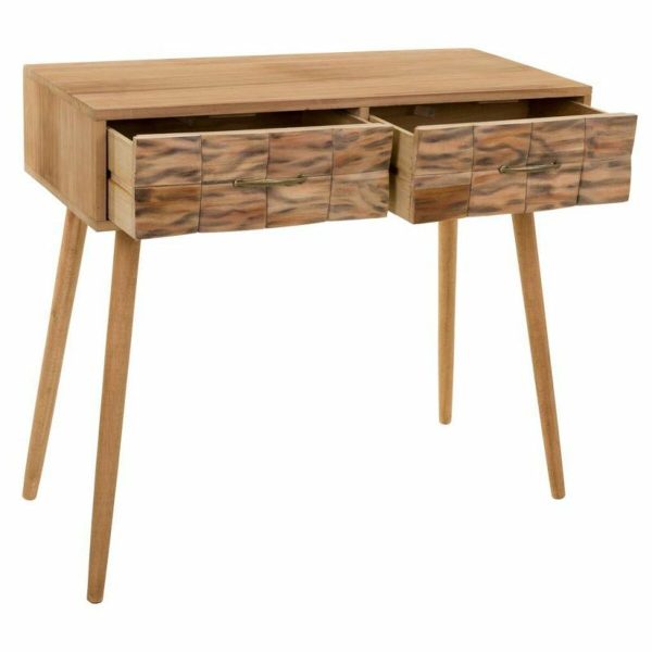 Hall Table with Drawers Alexandra House Living Natural Paolownia wood 43 x 79 x 87 cm Online Sale