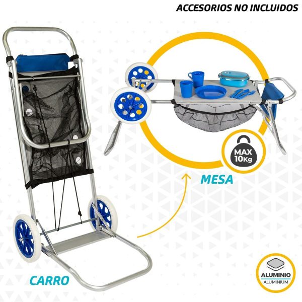 Multi-purpose Cart Aktive Blue 47 x 100 x 52 cm (4 Units) Sale