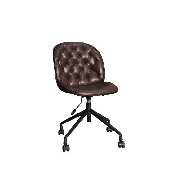 Office Chair DKD Home Decor 47,5 x 57,5 x 83 cm Dark brown polypropylene Online now