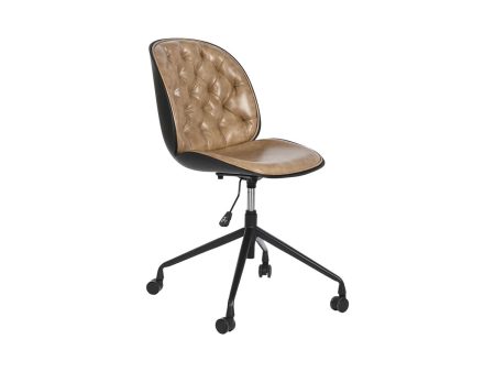 Office Chair DKD Home Decor Light brown polypropylene 47,5 x 57,5 x 83 cm Cheap