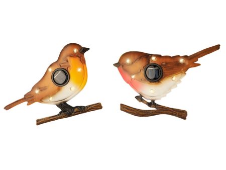 Decorative Garden Figure Lumineo 894881 Bird Solar light Metal 18 x 4,5 x 13 cm Discount