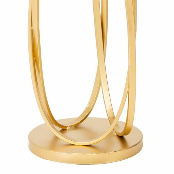 Side table Alexandra House Living Gold Glass MDF Wood 35 x 61 x 35 cm Fashion