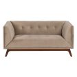 Sofa 156 x 81 x 72 cm Champagne Synthetic Fabric Wood Velvet on Sale